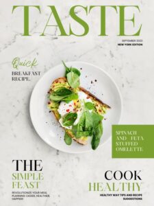 Green & Black Modern Food Magazine Cover